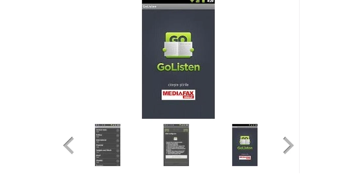 Mediafax Group lansează Go Listen, prima aplicaţie de mobil care îţi citeşte ştirile