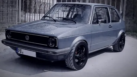 Tuning: VW Golf 1 cu putere de Ferrari. VIDEO