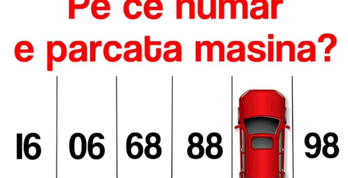 Testul care a pus pe jar internetul şi pe care puţini îl pot rezolva. Pe ce număr e parcată maşina?