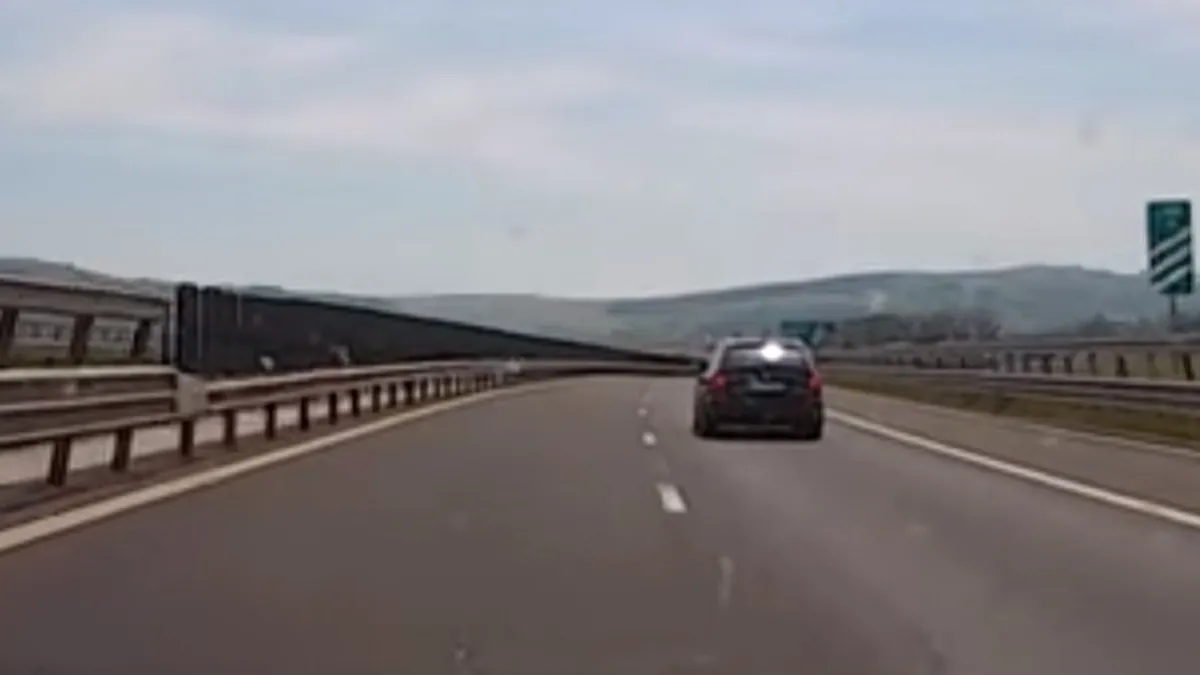 Scene incredibile pe o autostradă din România | VIDEO