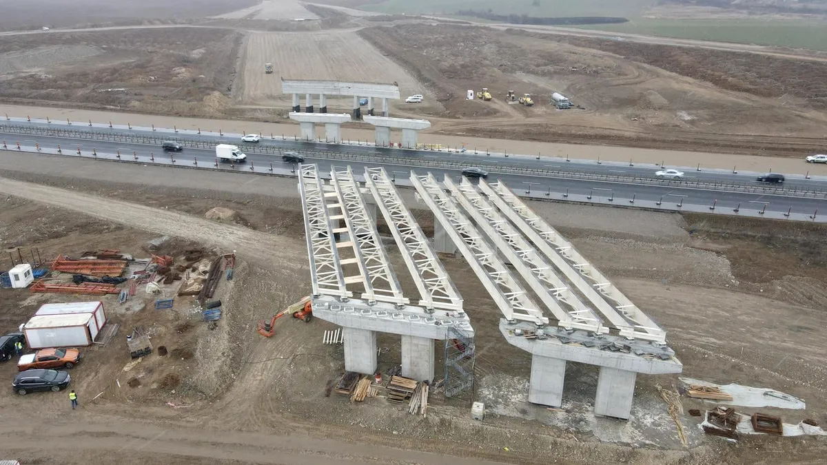 Noi imagini din dronă de pe Loturile 1 și 2 ale șantierelor Autostrăzii de Centură București (A0)