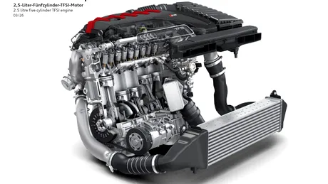 Audi ar putea adăuga un sistem hibrid motorului cu cinci cilindri, pentru a îl menține în vânzare în Europa
