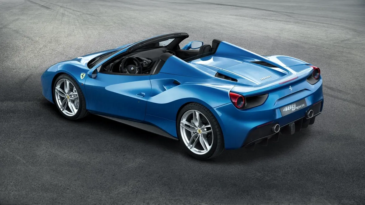 Noul Ferrari 488 GTB Spider - informaţii şi imagini oficiale cu cea mai aerodinamică decapotabilă Ferrari