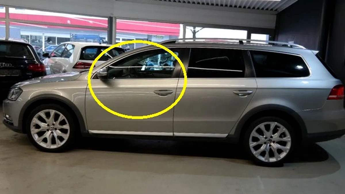 Acelaşi VW Passat Alltrack de vânzare şi în Germania, şi în România. Diferă doar numărul de KM 