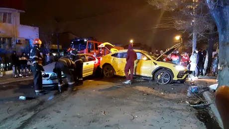 Lamborghini Urus făcut praf într-un accident în București. FOTO