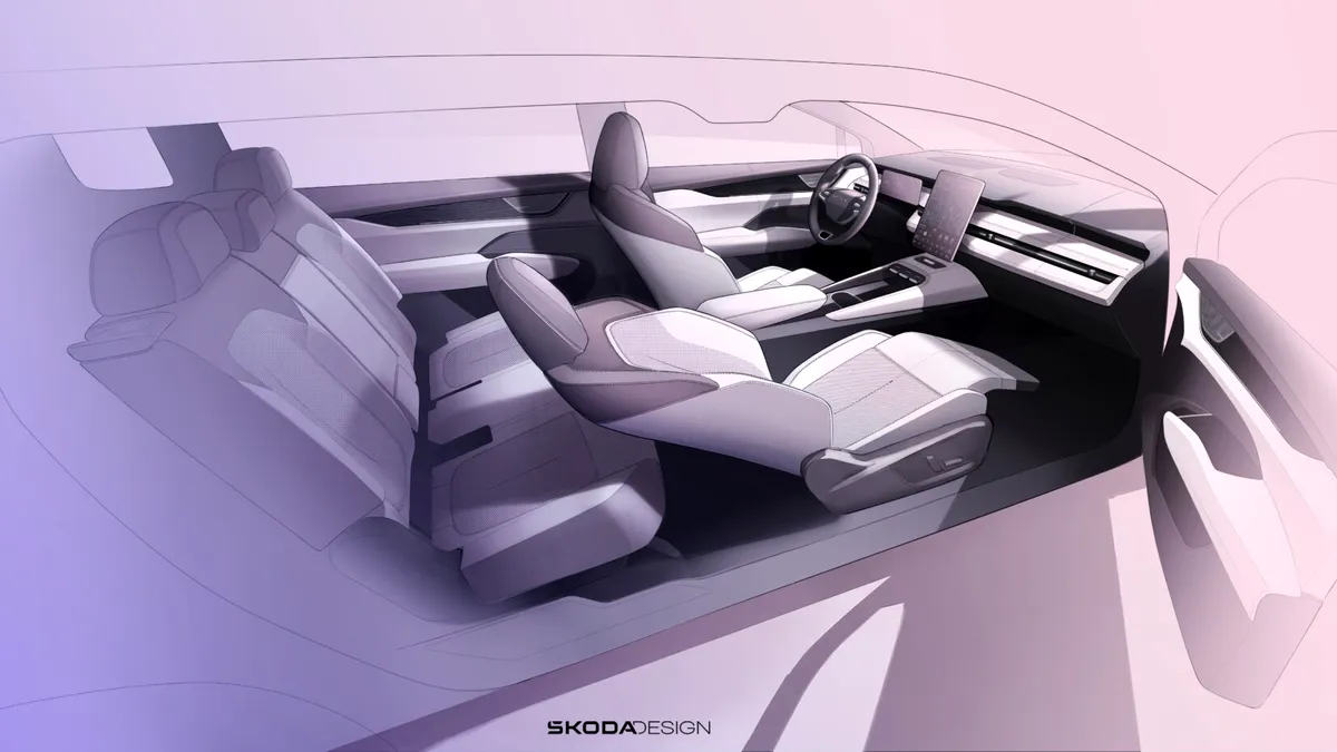 Škoda oferă tot mai multe detalii despre SUV-ul electric Peaq. Acum, cehii prezintă conceptul interiorului modelului cu șapte locuri