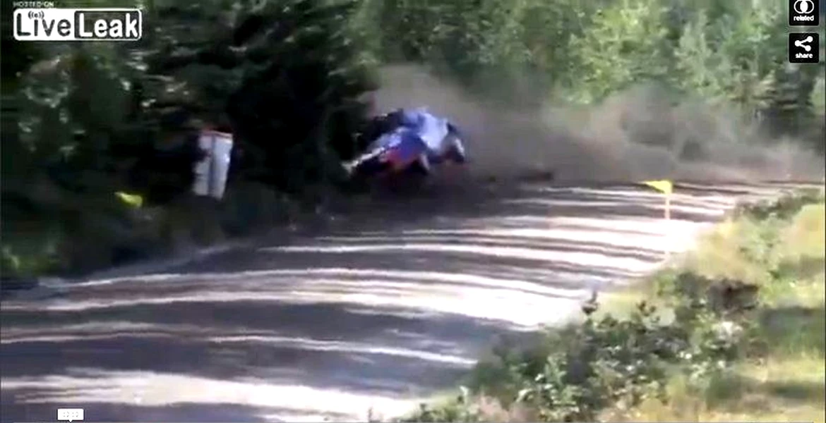 Robert Kubica, crash spectaculos în Raliul Finlandei! VIDEO