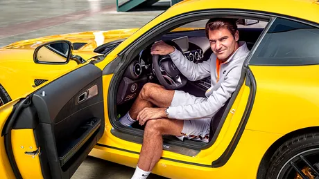 Roger Federer a fost surprins în România. Marele campion a filmat o reclamă pentru Mercedes-Benz - VIDEO