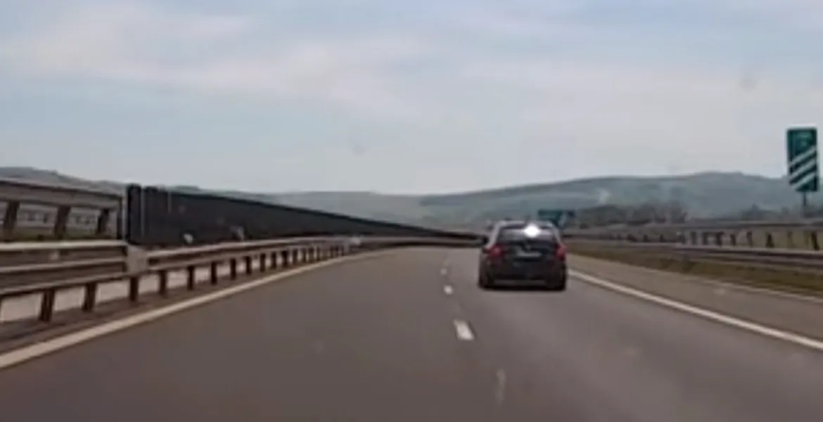 Scene incredibile pe o autostradă din România | VIDEO