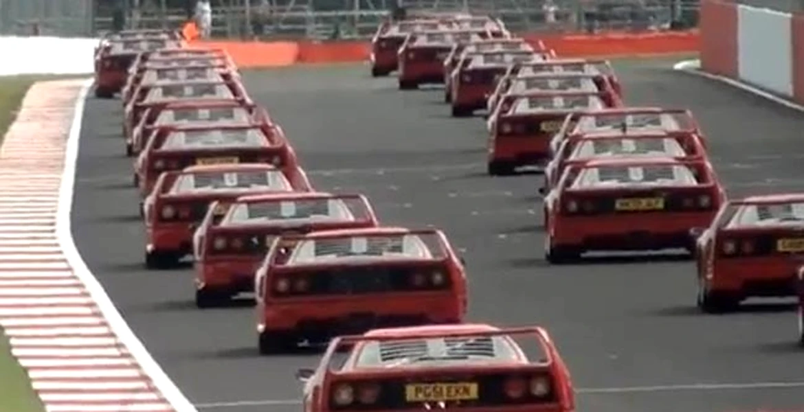 Record mondial: iată cum arată şi cum sună cele mai multe Ferrari F40 strânse la un loc!