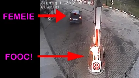 VIDEO: episodul 5.432 din ”Femeia la volan” - aproape de dezastru la pompă...