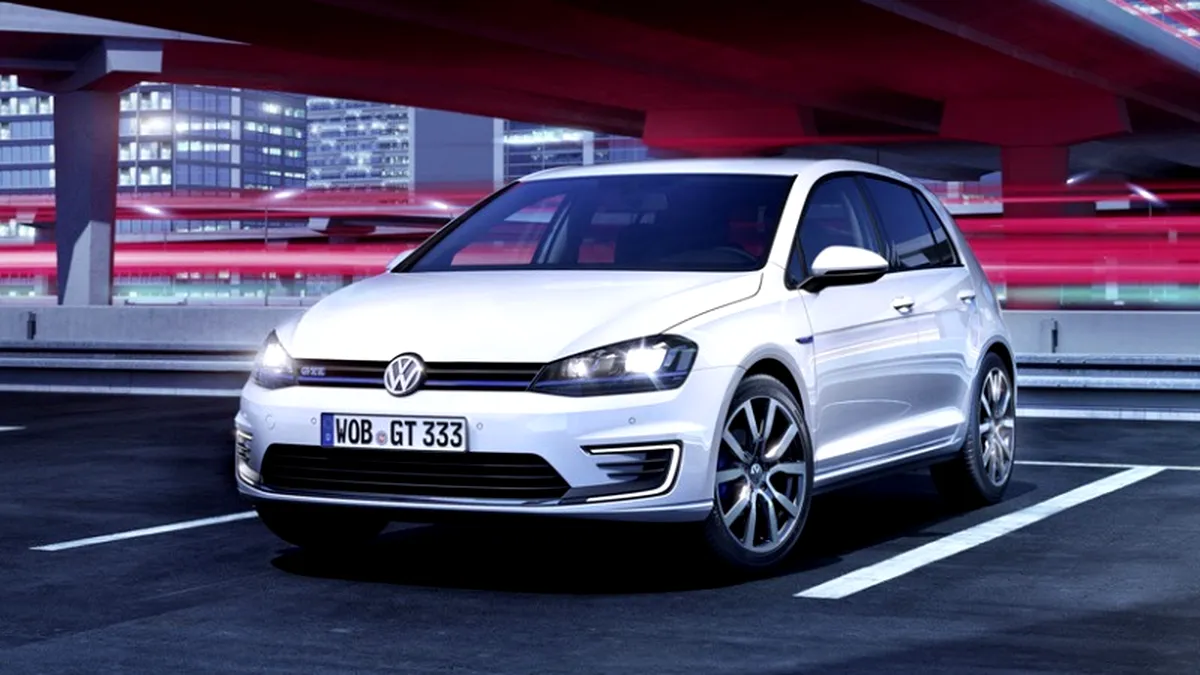 Volkswagen Golf GTE: imagini şi informaţii oficiale cu Golful hibrid