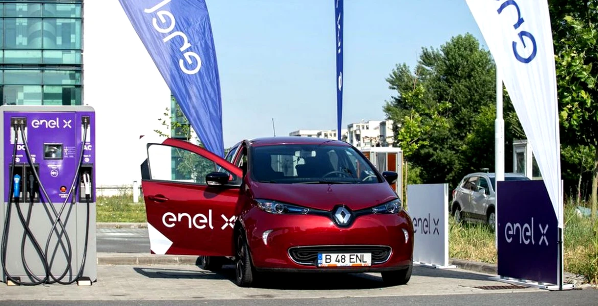 OMV Petrom și Enel X vor instala 10 stații de reîncărcare rapidă pentru mașini electrice