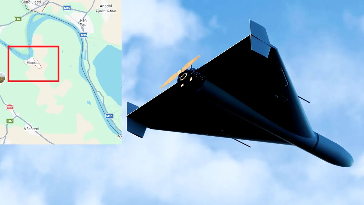 O dronă intrată în spațiul aerian al României s-a prăbușit în Tulcea. Avioane F-18 ridicate de la sol