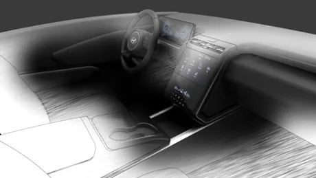 Prima schiță cu interiorul viitoarei generații Hyundai Tucson