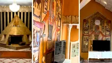 Casă de vânzare, sub formă de templu egiptean. Faraoni supradimensionați, piramide și simboluri antice la tot pasul, compun un ambient neobișnuit. Ce preț are