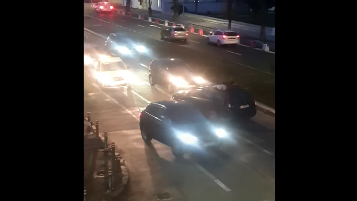 VIDEO. Un șofer a circulat pe contrasens, chiar în fața Inspectoratului de Poliție Constanța