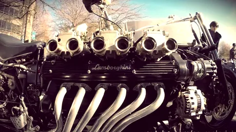 VIDEO: Cum sună un motor V12 de Lamborghini cu două roţi ataşate
