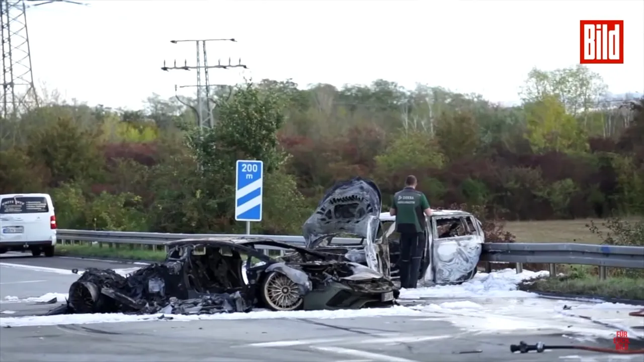 Un influencer a fost arestat după ce a produs un accident cu Lamborghini Aventador 