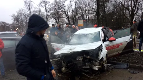 Un Audi A7 Sportback a fost făcut praf de un client care îl testa. FOTO și VIDEO