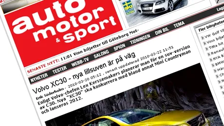 Schiţe cu noul SUV suedez Volvo XC30