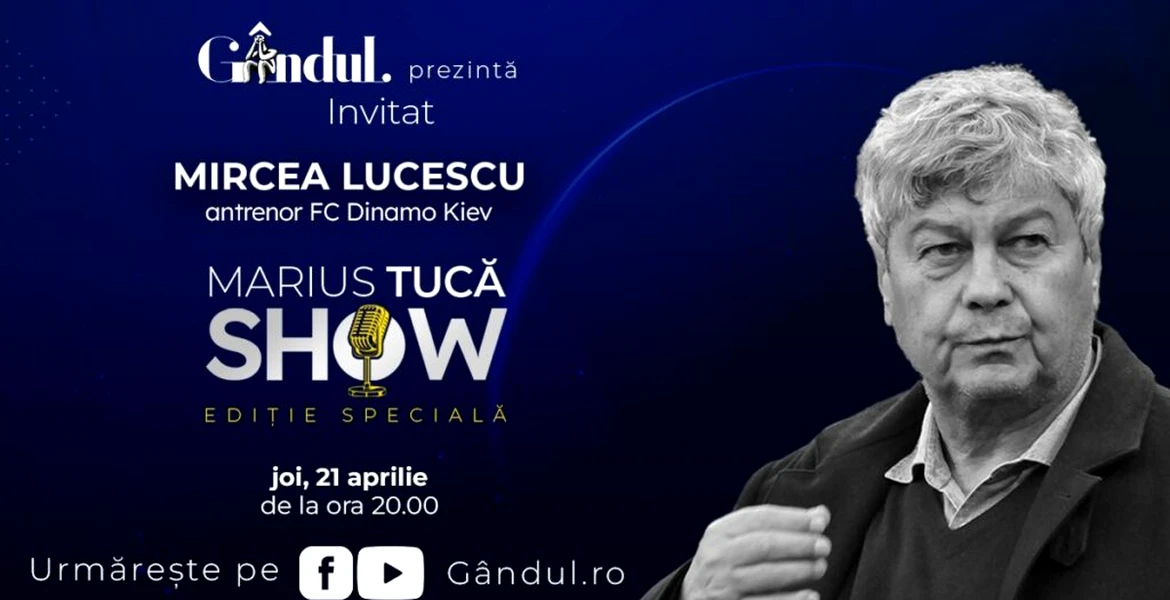 Marius Tucă Show începe joi, 21 aprilie, de la ora 20.00, live pe gandul.ro cu o nouă ediție specială