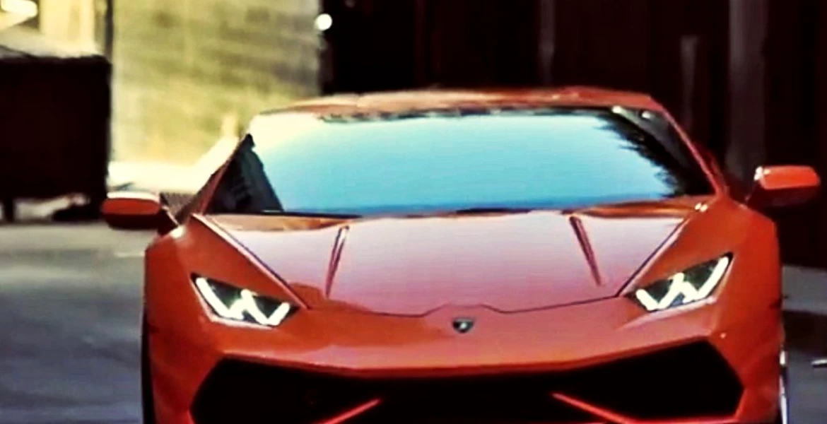 Lamborghini Huracan se dă în spectacol în faţa camerei. VIDEO