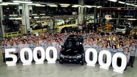 Dacia a produs 5.000.000 de modele în 46 de ani de activitate