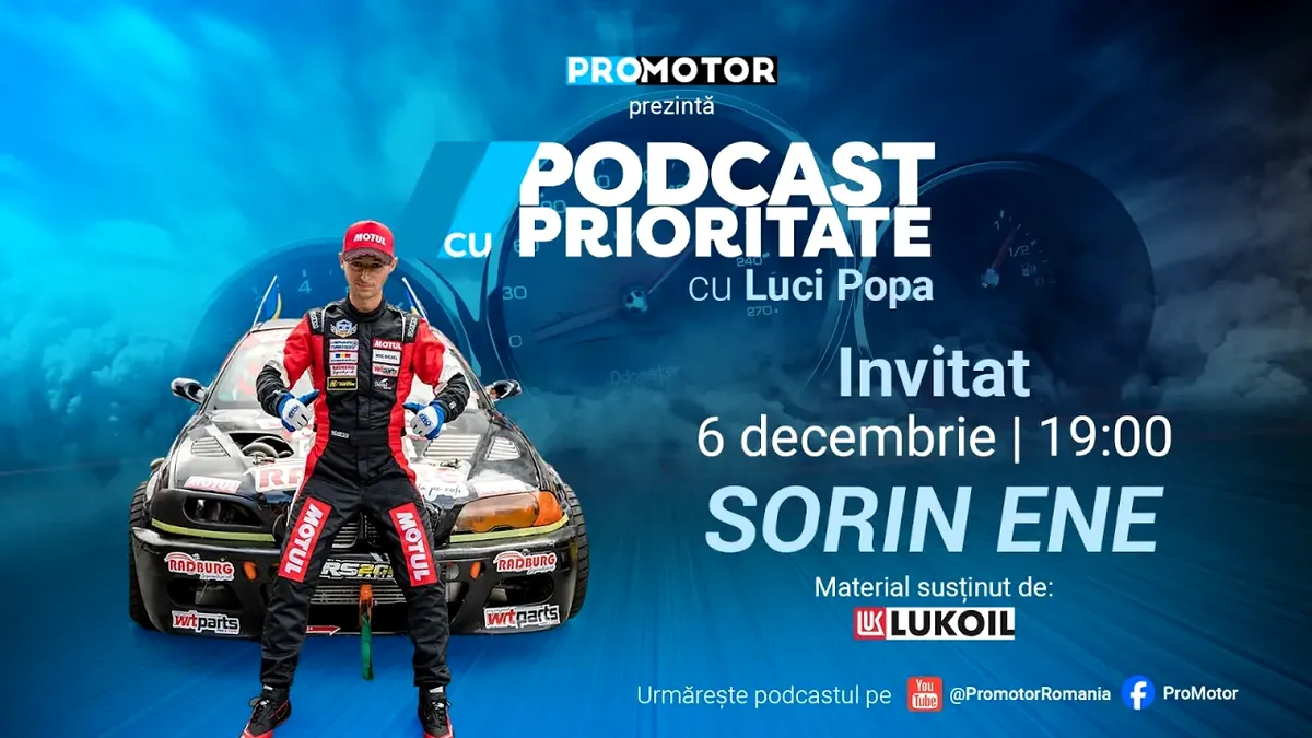 Sorin Ene vine la „Podcast cu Prioritate” #24. Noul episod apare miercuri, 6 decembrie, ora 19:00