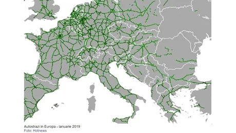 Autostrăzile în România. Harta cu evoluţia numărului de km din 2009 până în 2019 