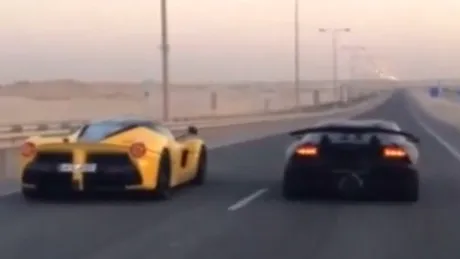Cursa uriaşilor: LaFerrari vs. Lamborghini Sesto Elemento. VIDEO