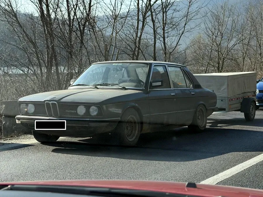 bmw 528i fotografiat pe valea oltului