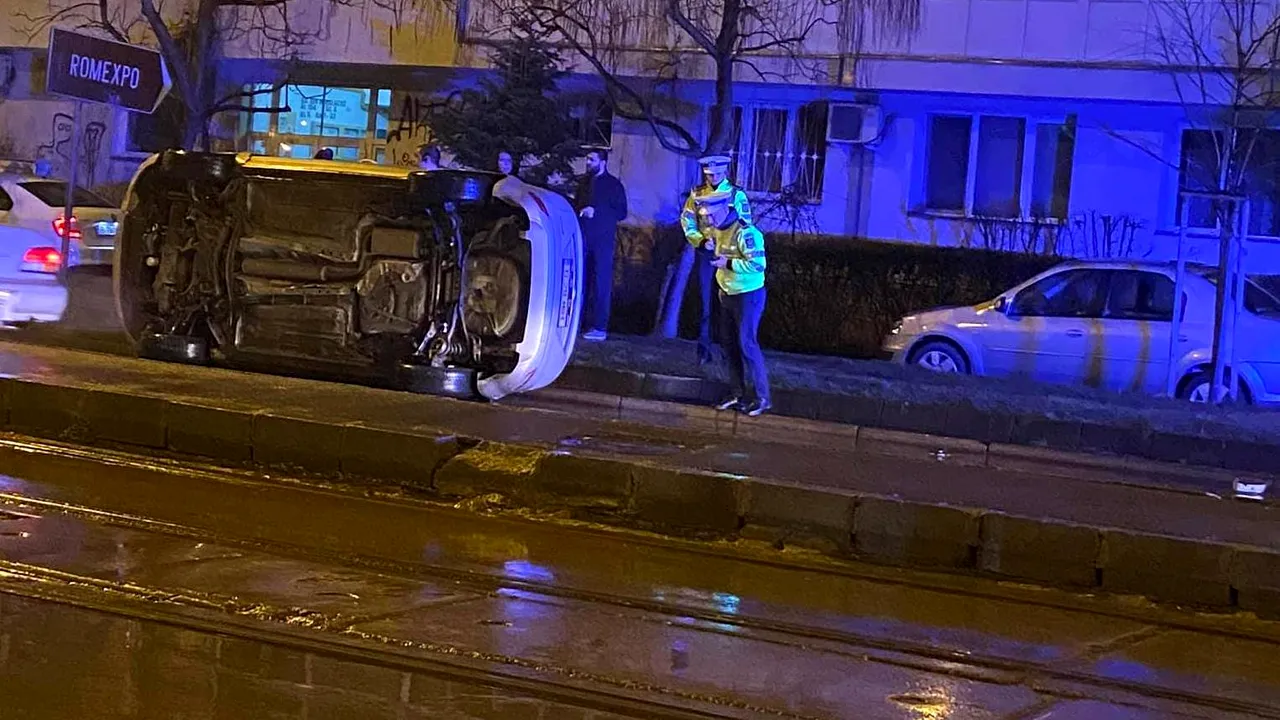 Mașină răsturnată Ion Mihalache 