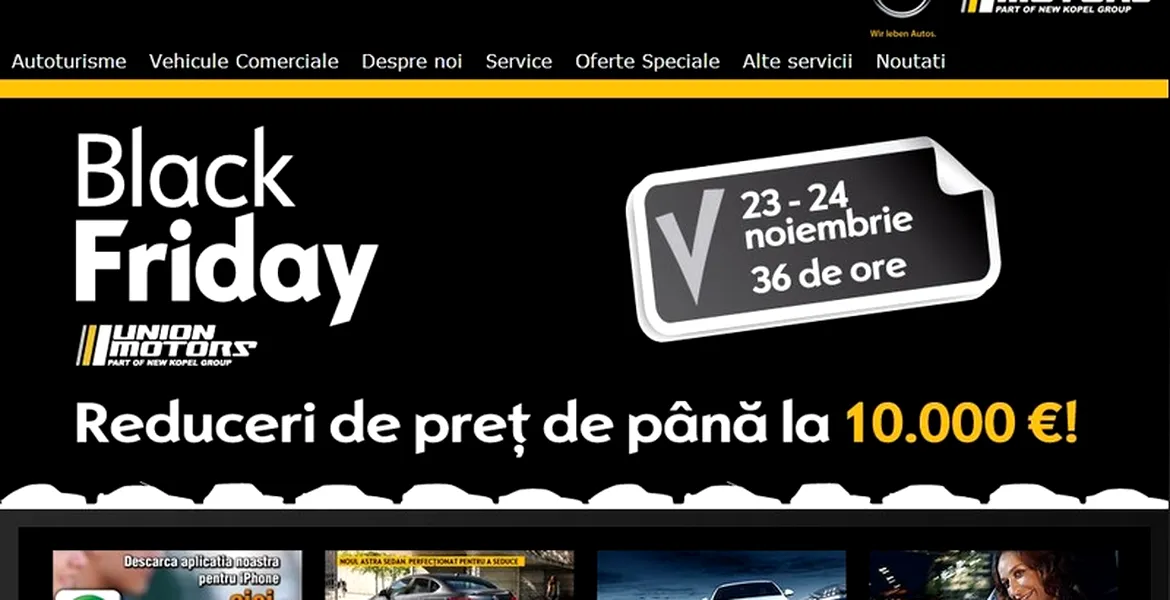 Black Friday – 36 de ore de reduceri non stop la Opel Union Motors (P)