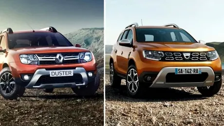 Dacia Duster versus Renault Duster. Care sunt diferențele?