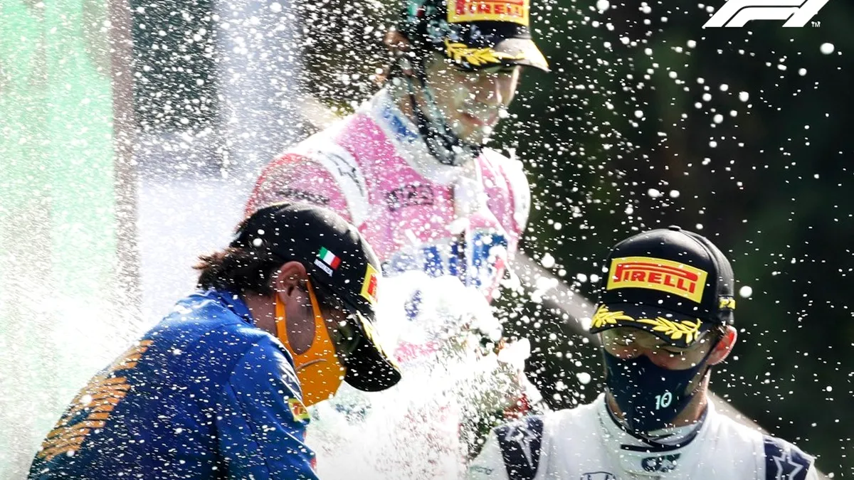 Formula 1: Cineva a câștigat enorm pariind pe podiumul incredibil de la Monza