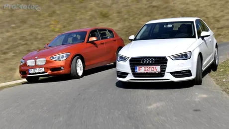 Orgoliada: comparativ Audi A3 vs BMW Seria 1, test cu motoare diesel