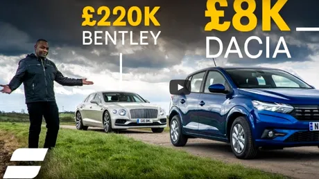 Dacia Sandero versus Bentley Flying Spur - Cel mai amuzant test comparativ al anului