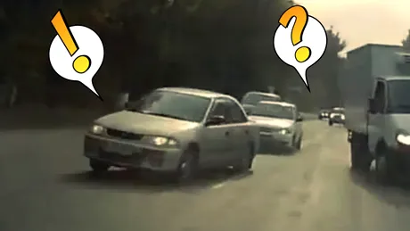 VIDEO: Cum să eviţi o coliziune frontală cu 3 maşini