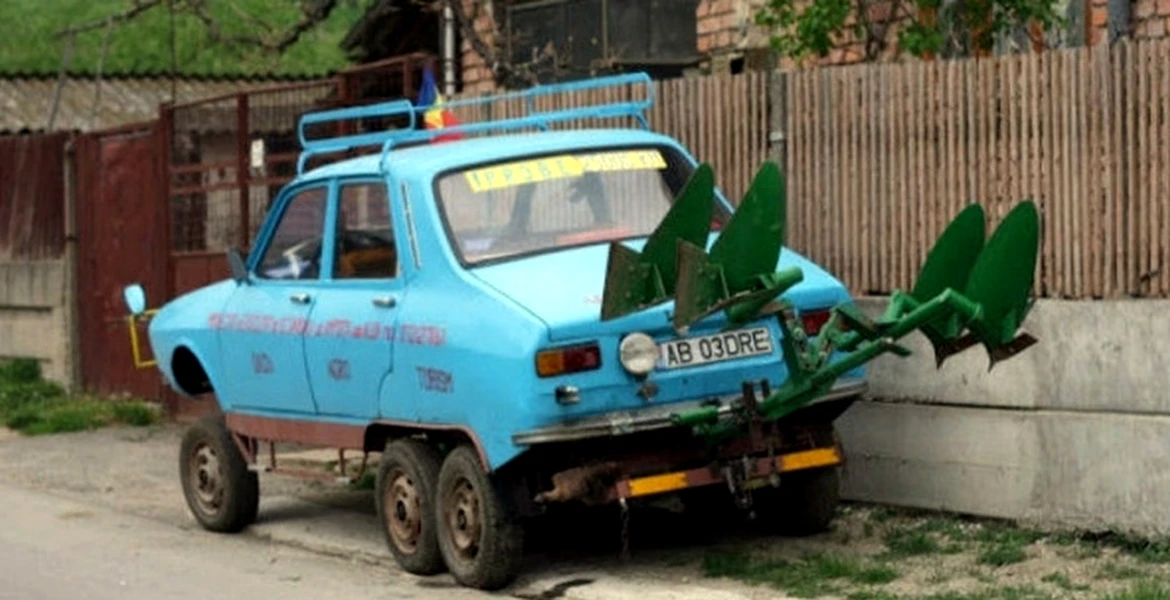 Domnul Moise şi-a făurit o Dacia 1300 6×6, pentru treburi agricole