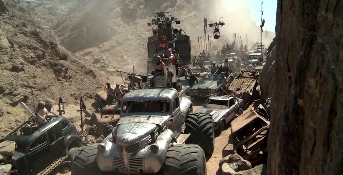 Spectacolul din spatele camerei: cum au fost filmate scenele tari din Mad Max: Fury Road. VIDEO