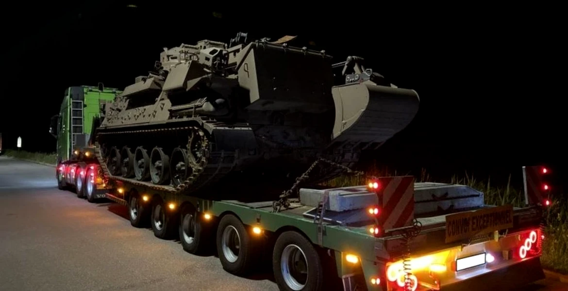Un şofer român a fost prins de Poliţie în Germania în timp ce transporta ilegal un tanc