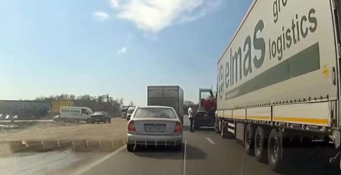 Şofer de TIR vs. şofer de BMW X6. După lupta asta cineva o să plece plângând [VIDEO]