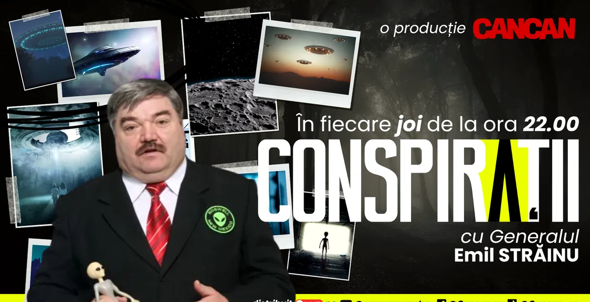 Ești pregătit să afli adevăruri care îți vor schimba perspectiva asupra lumii? „Conspirații cu Generalul Emil Străinu” este noua emisiune care te va ține cu sufletul la gură în fiecare joi, de la ora 22:00, LIVE pe canalul de YouTube CANCAN.ro