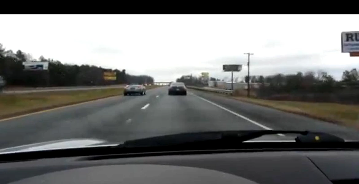 VIDEO: Accident bizar între două Nissan-uri 350Z
