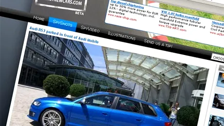 Audi RS3, spionat la muzeul Audi