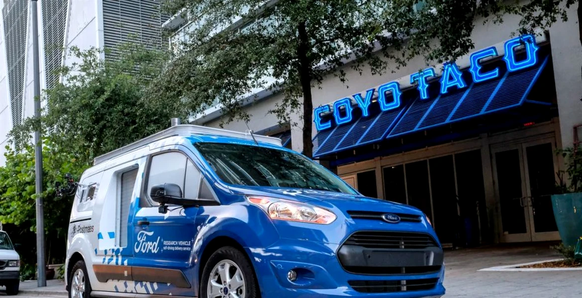 Ford pune la punct un serviciu de livrări bazat pe vehicule autonome