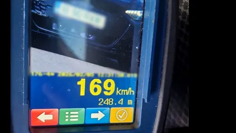 Cum a fost „premiat” de Poliție un șofer din Cluj, prins de radar cu 169 km/h. IPJ:„Teoria spune că...”