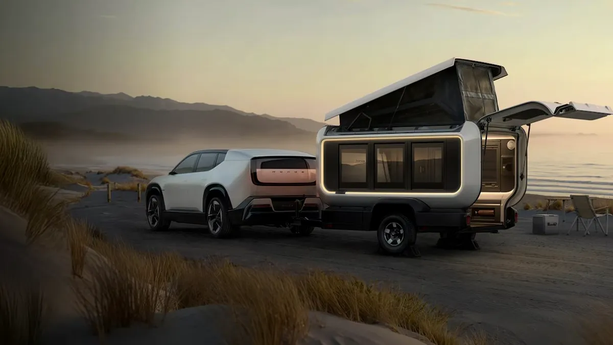 Honda a prezentat o rulotă alimentată cu energie solară gândită pentru a fi tractată cu un vehicul electric