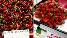 Cât au ajuns să coste cireșele și căpșunele în piețele din București. De la 150 kilogramul, au ajuns un chilipir